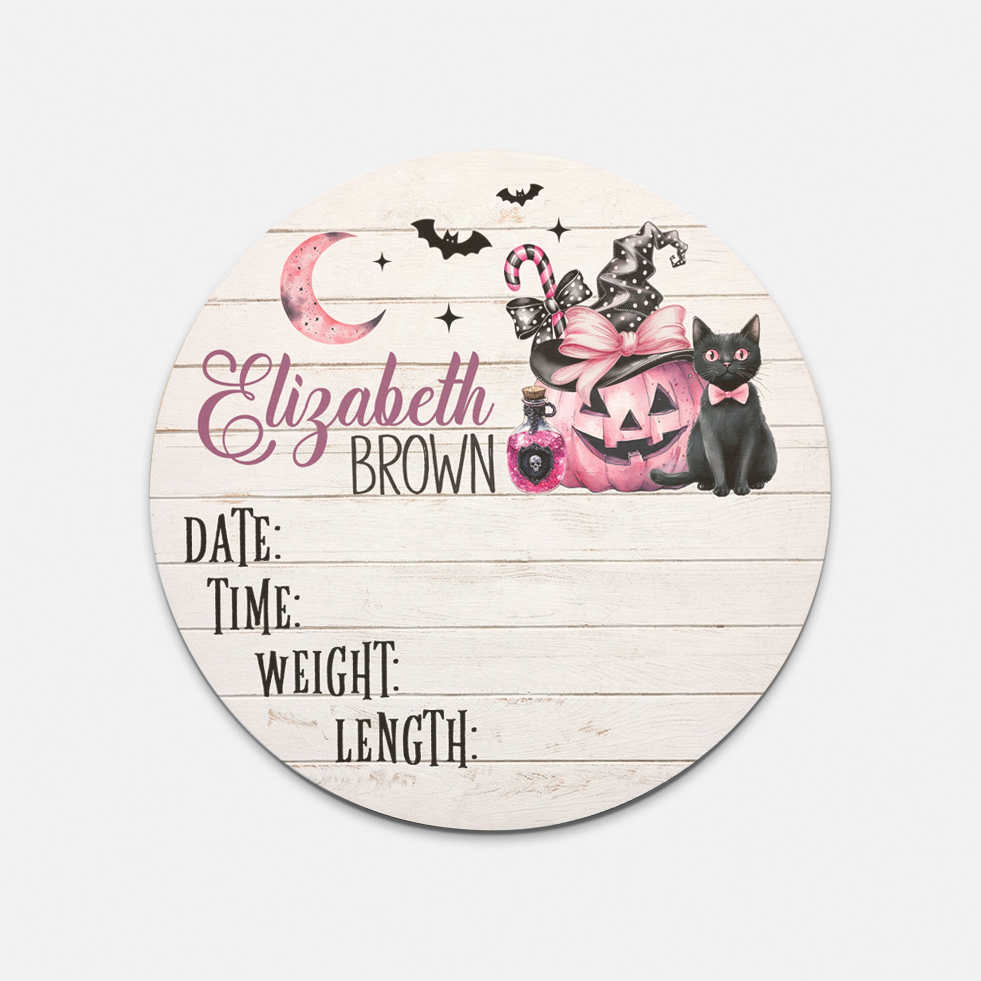 Mystic Lunar Personalized Wood Sign