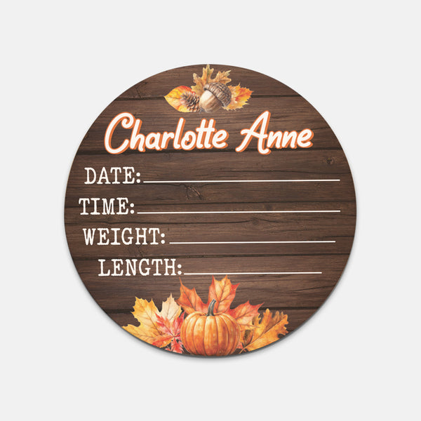 Fall Cottage Personalized Wood Sign