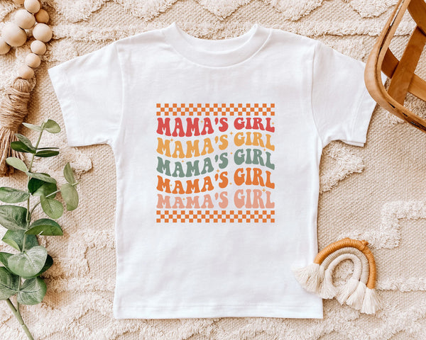 Retro Mama's Girl Toddler Tshirt, Mama's Girl Shirt