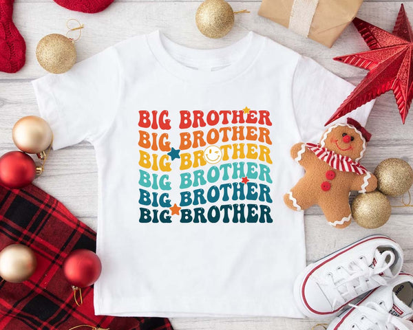 Big Brother Toddler Shirt, Retro Kids Pregnancy Announcement Infant Shirt