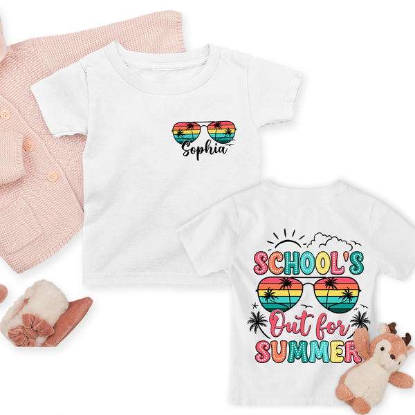 Personalized Schools Out For Summer Toddler Shirt