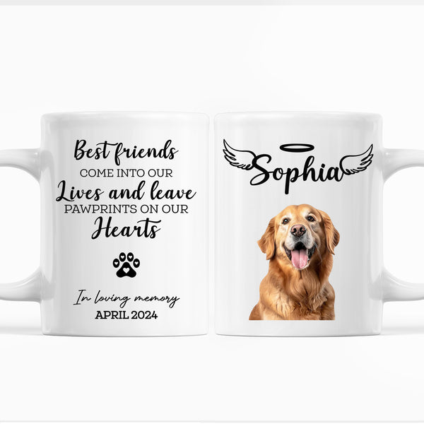 Personalized Memorial Pet Mug, Loss of Dog, Puppy Memorial Coffee Cup Mug