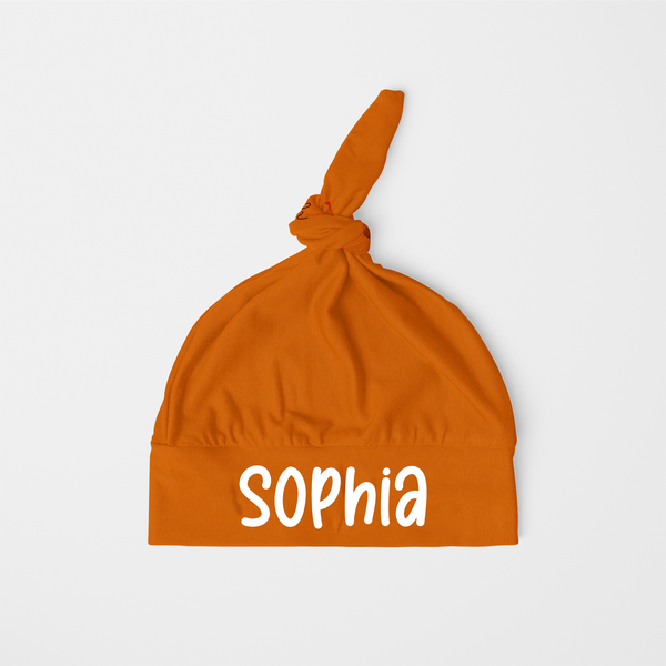 Autumn Leaves Personalized Knotted Beanie