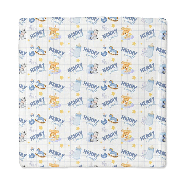 Blue Milk Drunk Personalized Lovey Blanket