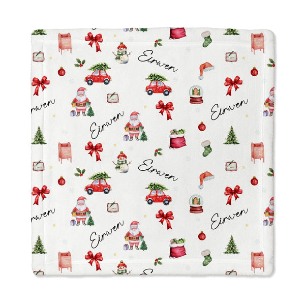 Christmas day Personalized Lovey Blanket