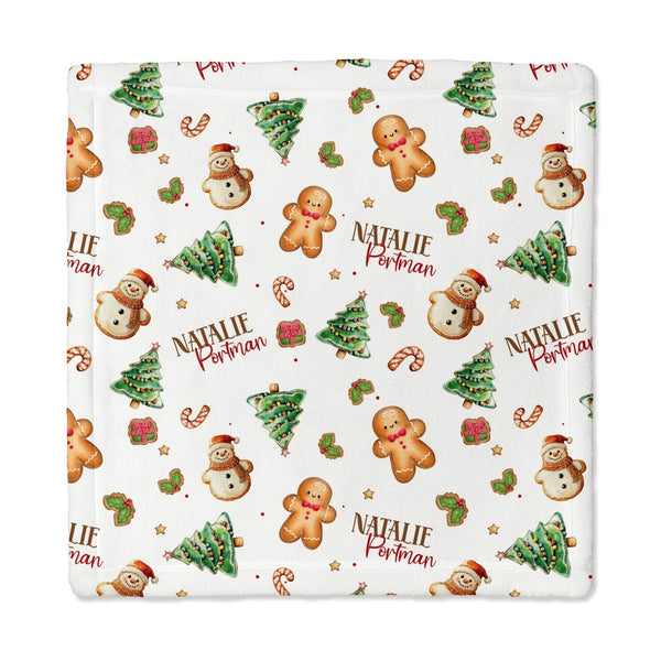 Gingerbread Personalized Lovey Blanket
