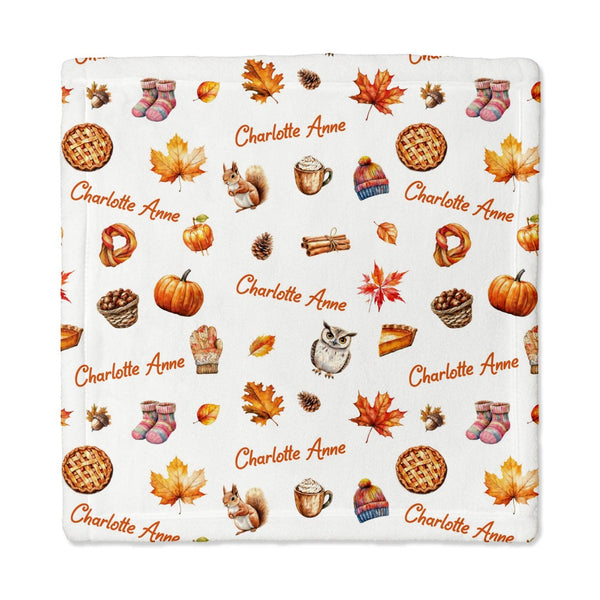 Fall Cottage Personalized Lovey Blanket