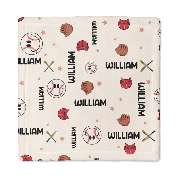 Baseball Personalized Lovey Blanket