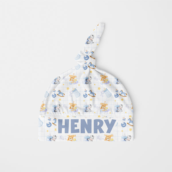 Blue Milk Drunk Personalized Knotted Hat