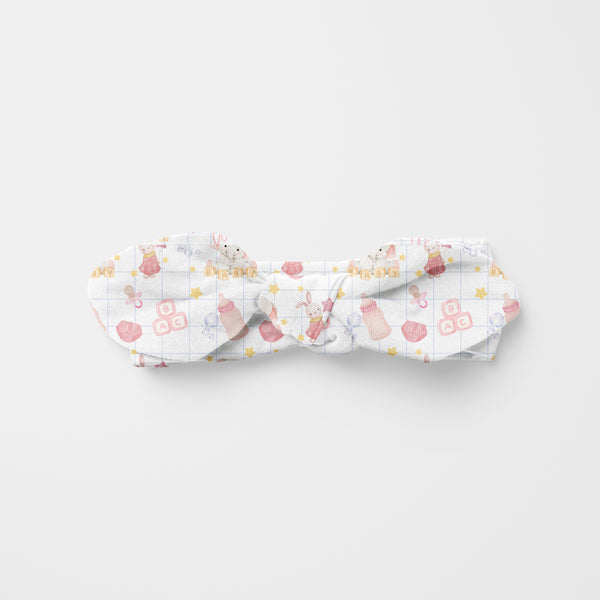 Pink Milk Drunk Personalized Knotted Headband