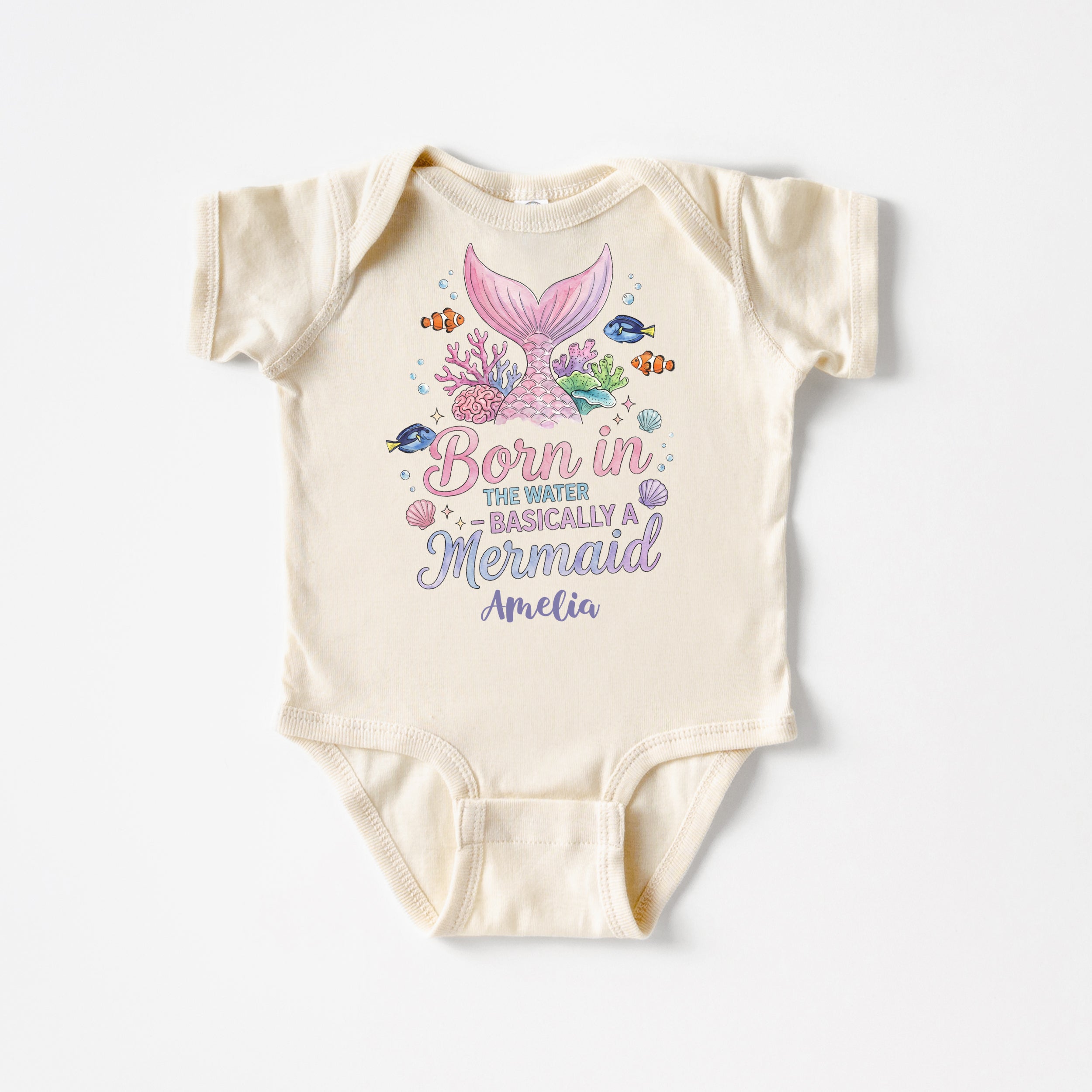Little Mermaid Personalized Bodysuit