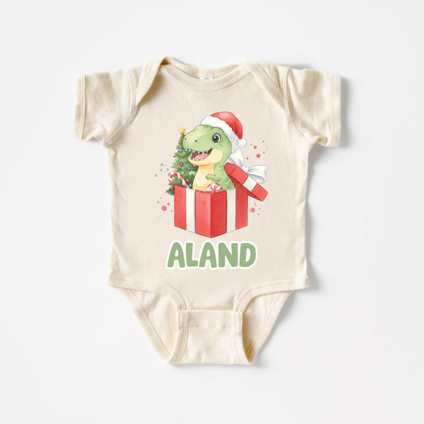 Dinosaur's Christmas Personalized Graphic Bodysuit