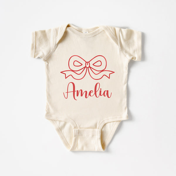 Coquette Ribbon Personalized Graphic Bodysuit
