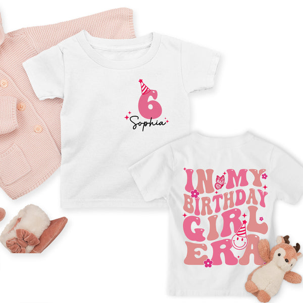 Custom In My Birthday Girl Era Shirt, Groovy Birthday Girl, Kids Birthday Shirt