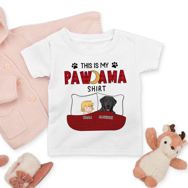 Personalized Pawjama Toddler Shirt, Personalized Dog Sleep Shirt