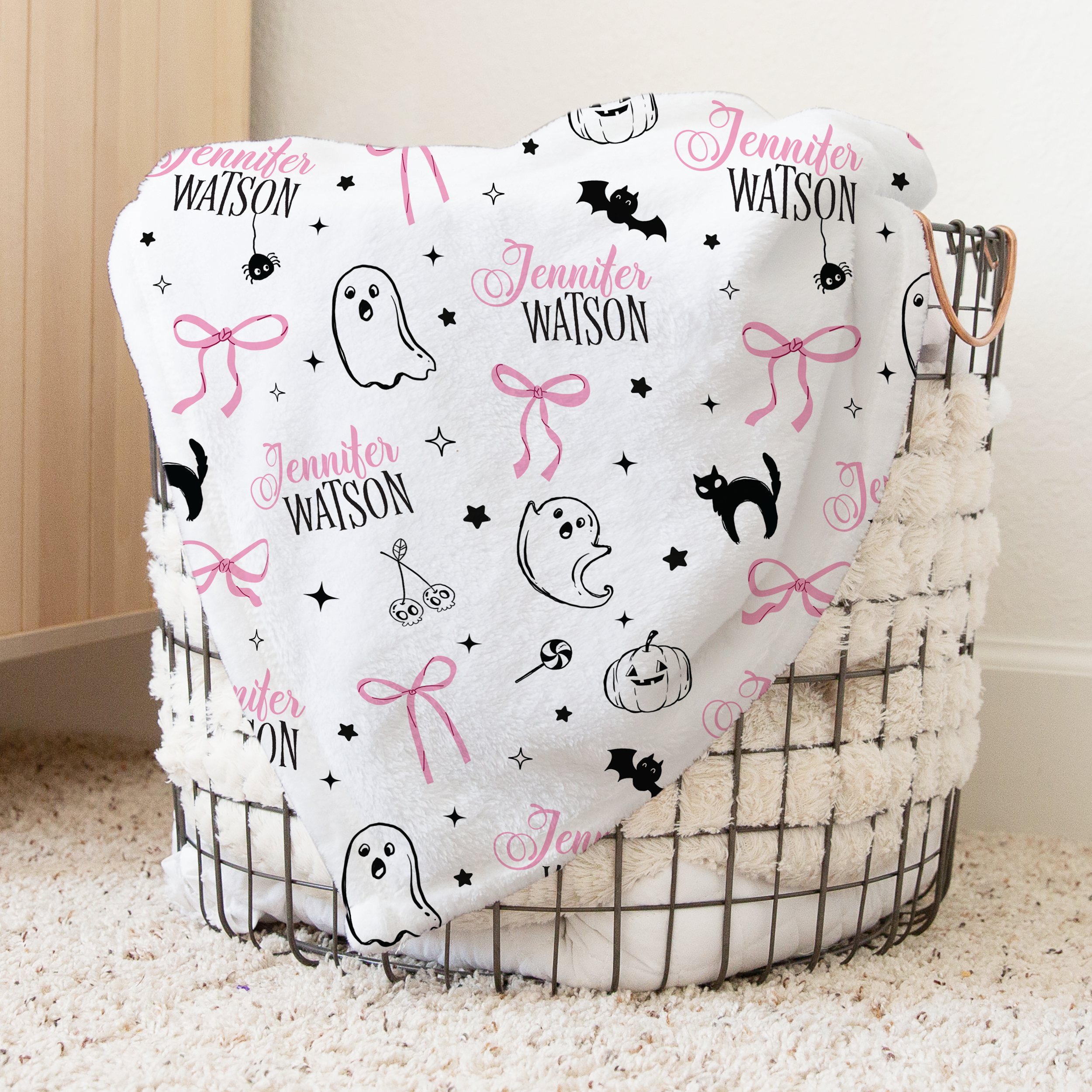 Boo Babes Personalized Kids Minky Blanket