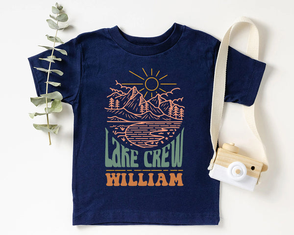 Personalized Lake Crew Toddler Kid Shirt, Outdoor Camping Shirt